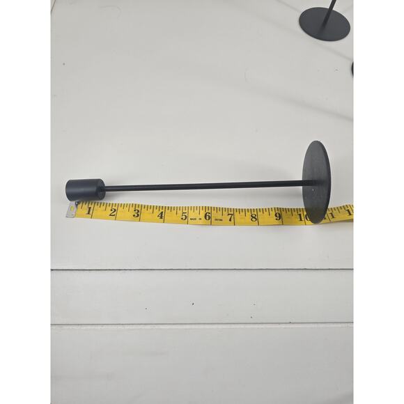 Modern Black Metal Candle Holder Set of 7 – Minimalist Taper Holders 7–10" - Picture 5 of 6